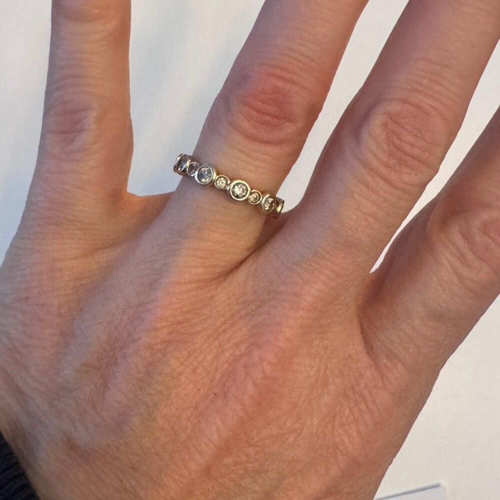 Ross-Simons 1 ct. Total Bezel Genuine Diamond Eternity Wedding Band 14kt Gold 6